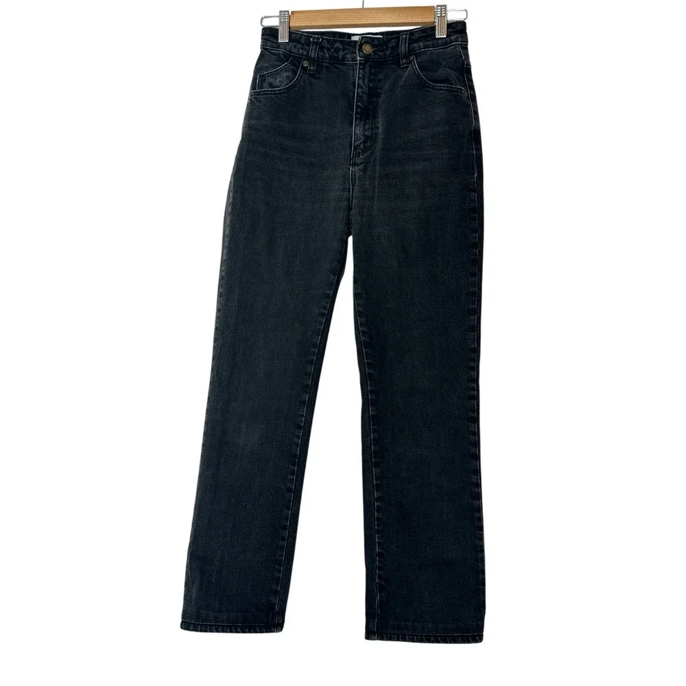 Rolla's‎ Jeans Women's Size 24 Black Stretch High Rise Straight Classic Designer